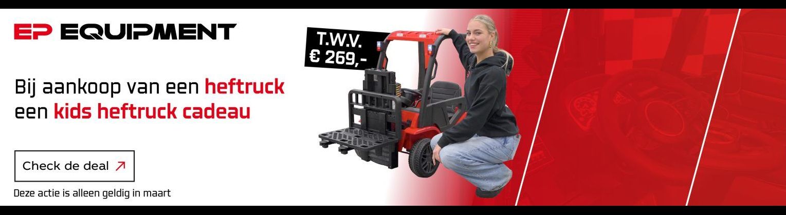 EP Equipment ACTIE HEFTRUCK MAART